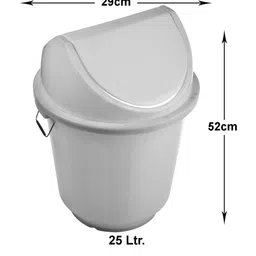 Kuber Industries White Swinging Lid Dustbin-25 L Each image 5