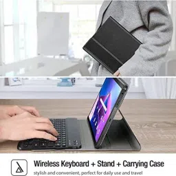 Proelite Detachable Wireless Bluetooth Keyboard flip case Cover for Bluetooth Standard Tablet Keyboard Compatible with Desktop, Laptop, Mac image 5