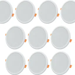 8W Warm White (3000K) Slim Round LED Panel/Recessed Ceiling Light (Pack of 10) Recessed Ceiling Lamp-picture-17