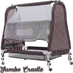 Jumbo Basket Soft Cushion Baby Cradle Paalna Jhula Swing Mosquito Net SWING LOCK-17