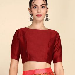 Boat Neck Women Blouse-image-93