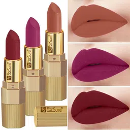 ForSure Xpression Set Of 3 Long Lasting Matte Lipsticks 3.5 gm Each image 3