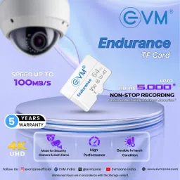 EVM ENTF/64GBU3 Endurance 64 GB TF Card Class 10 100 MB/sMemory Card Compatible with Camera image 2