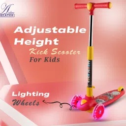 360 Degree Wheels Pluto Kids Scooty for Kids with Adjustable Height Kids Scooter-image-19