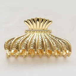 VAGHBHATT Women Pack of 2 Gold-Toned Claw Clips-44