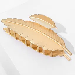VAGHBHATT Women Pack of 2 Gold-Toned Claw Clips-43