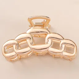 VAGHBHATT Women Gold-Toned Set of 3 Claw Clip-12