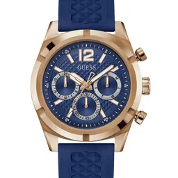 GUESS Men Textured Dial & Silicon Straps Analogue Watch GW0729G3-image-83