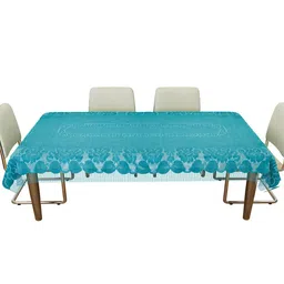 Kuber Industries Green Net Jhalar Printed 6-Seater Table Cover-26