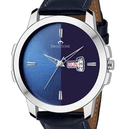 SWISSTONE Men Blue Brass Printed Dial & Blue Straps Analogue Watch WT385-BLU-image-43