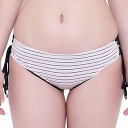 La Intimo Women Black & White Striped Bikini Briefs-image-96