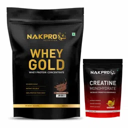Nakpro Whey Gold Protein Concentrate,  2.2 lb  Chocolate with Creatine Monohydrate 0.22 lb Fruit Punch -image-50