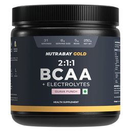 Nutrabay Gold 2:1:1 BCAA + Electrolytes,  0.55 lb  31 Servings  Guava Punch -20