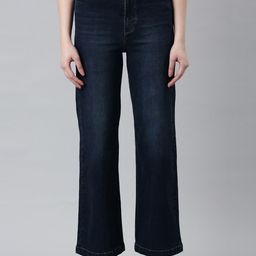 SHOWOFF Women Jean Wide Leg Light Fade Acid Wash Stretchable Jeans-image-54