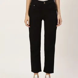 PARIS HAMILTON Women Black Relaxed Fit High-Rise Stretchable Jeans-picture-45
