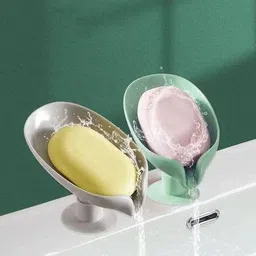 sjk (Pack of 2) Lotus Leaf Shaped Suction Cup Mounting Soap Dish 361-picture-31