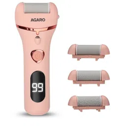 Agaro CR1727 Washable Replaceable Callus Remover With 3 Interchangeable Head Rollers- Pink-image-41