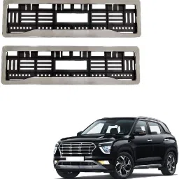 Car Chrome number plate frame protective holder for Hyundai Creta Type-2 Car Number Plate-image-7
