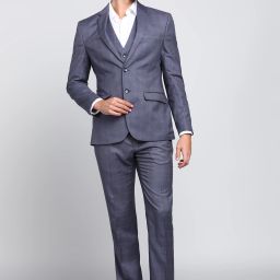 Men 3 Piece Suit Checkered Suit-image-73