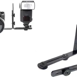 SUPERNIC L Shape Camera Flash Bracket, Metal Aluminum, 1/4" Universal Thread, Speed lite L Shape Camera Flash Bracket, Metal Aluminum, 1/4" Universal Thread, Speed lite Wide Flash Bracket-11