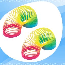 Rainbow Spring Magic Spring Gag Toy for kids (Packof 2pcs)-L41 Slinky Magic Spring Gag Toy-image-27