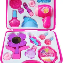 Non toxic plastic Dream Beauty Makeup Set Suitcase Kit Toys For Kids-16