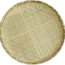 16'' Bamboo Chalni or Sieve for Grains & Vegetables Wash Tray-image-26