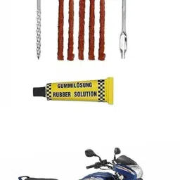 Bike/Scooty Puncher Kit For MotoCorp Super Splendor Tubeless Tyre Puncture Repair Kit-image-73