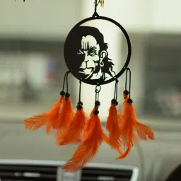 Dream Catcher Car Hanging Emblem Wall Hanging Hanuman Decorative Showpiece-13 cm-image-95