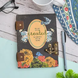 craft club She Went Out Print With 100% Recycled Handmade Paper Regular Diary Un-Ruled 144 Pages image 3
