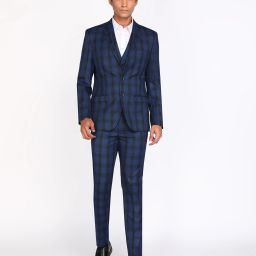Men 3 PC Suit Checkered Suit-image-91