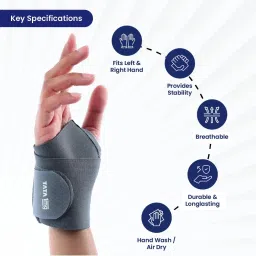 tata 1mg Wrist Support with Thumb (Universal) Wrist Support image 3