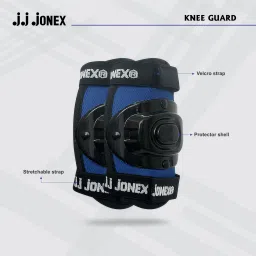 jj jonex Protective Set of 4 in 1 and Cycling Skating Guard Combo (Blue/Black FOR AGE 8-11/Size Medium) (MYC) Skating Kit image 3