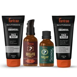 Fantraa Men's Professional Set Of 4 Beard Oil & Face Wash 280 ml-13