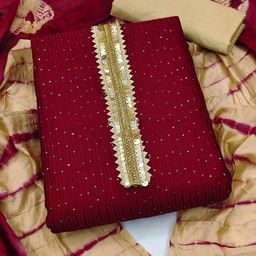 KALINI Embroidered Pure Cotton Unstitched Dress Material-picture-43
