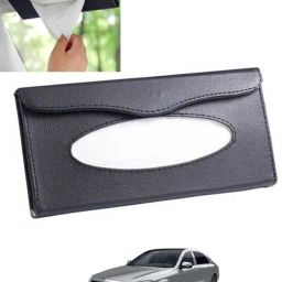 Black Leatherite Rectangle Shape Fancy Design Tissue Dispencer For Car-148 Vehicle Tissue Dispenser-image-19