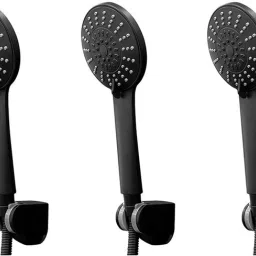 Parryware hand shower 3 - Modes, Bathroom clean black with Hose & clutch set of 3 pic 103 shower-picture-12