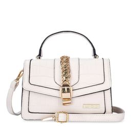 Luvoksi White Textured Structured Satchel image 1