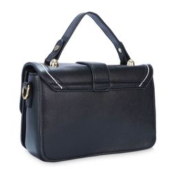 Luvoksi Black PU Structured Satchel With Detachable Strap image 4