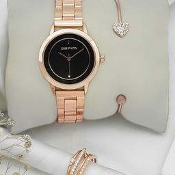 JOKER & WITCH Women Black Dial & Rose Gold Toned Analogue Watch-JWLT661-image-92