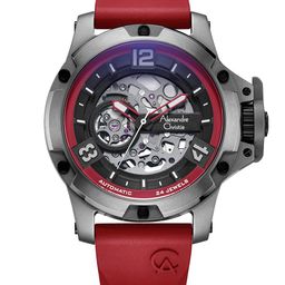 Alexandre Christie Men Red Dial & Red Straps Analogue Automatic Motion Watch 6295MTRTPBARE-18
