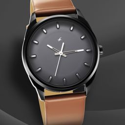 Fastrack Men Brass Dial & Leather Straps Analogue Watch 3273NL02-image-58