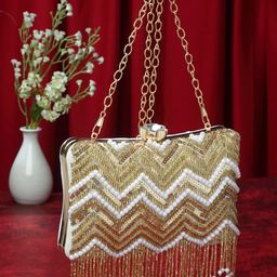 Anekaant Embellished Buckle Detail Box Clutch-image-26