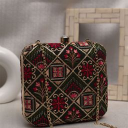 ARTKLIM Embroidered Box Clutch-image-13