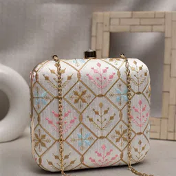 ARTKLIM Embroidered Box Clutch-20