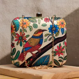 ARTKLIM Printed Box Clutch-20