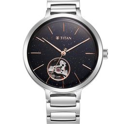 Titan Women Skeleton Dial & Stainless Steel Bracelet Style Straps Analogue Watch 2675SM01-image-70