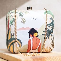 ARTKLIM Printed Box Clutch-14