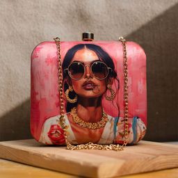 ARTKLIM Printed Box Clutch-5