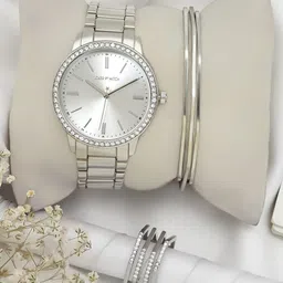 JOKER & WITCH Women Silver-Toned Embellished Dial & Silver Toned Straps Watch-JWLT611-image-27